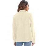 Beige Womens Fleece Jacket Lapel Zip Up Teddy Coat Cropped Winter Outerwear Beige Womens Fleece Jacket Lapel Zip Up Teddy Coat Cropped Winter Outerwear
