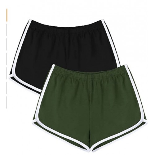 Black, Army Green 2 Pack Cotton Sport Shorts Yoga Dance Short Pants Summer Athletic Shorts Black, Army Green 2 Pack Cotton Sport Shorts Yoga Dance Short Pants Summer Athletic Shorts