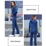Womens Velour Tracksuits Set Long Sleeve Sweatsuits 2 Piece Sports Outfit Zip Hoodie Sweatpants Joggers Set Womens Velour Tracksuits Set Long Sleeve Sweatsuits 2 Piece Sports Outfit Zip Hoodie Sweatpants Joggers Set